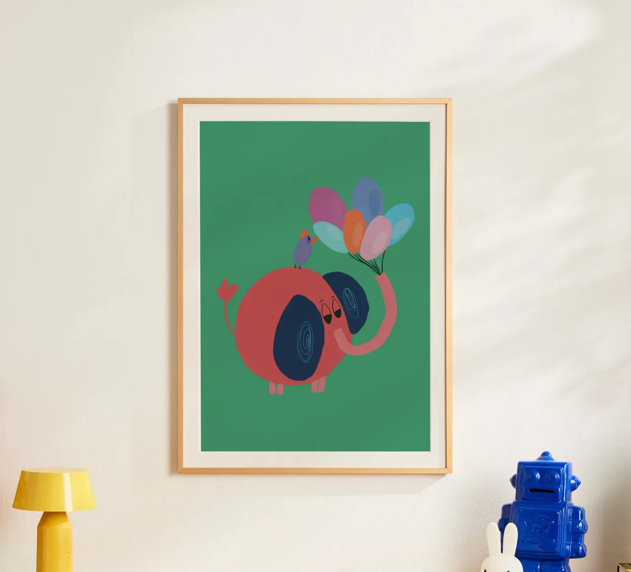 Palloncini Buddies - Verde poster con telaio in plastica da hej malu