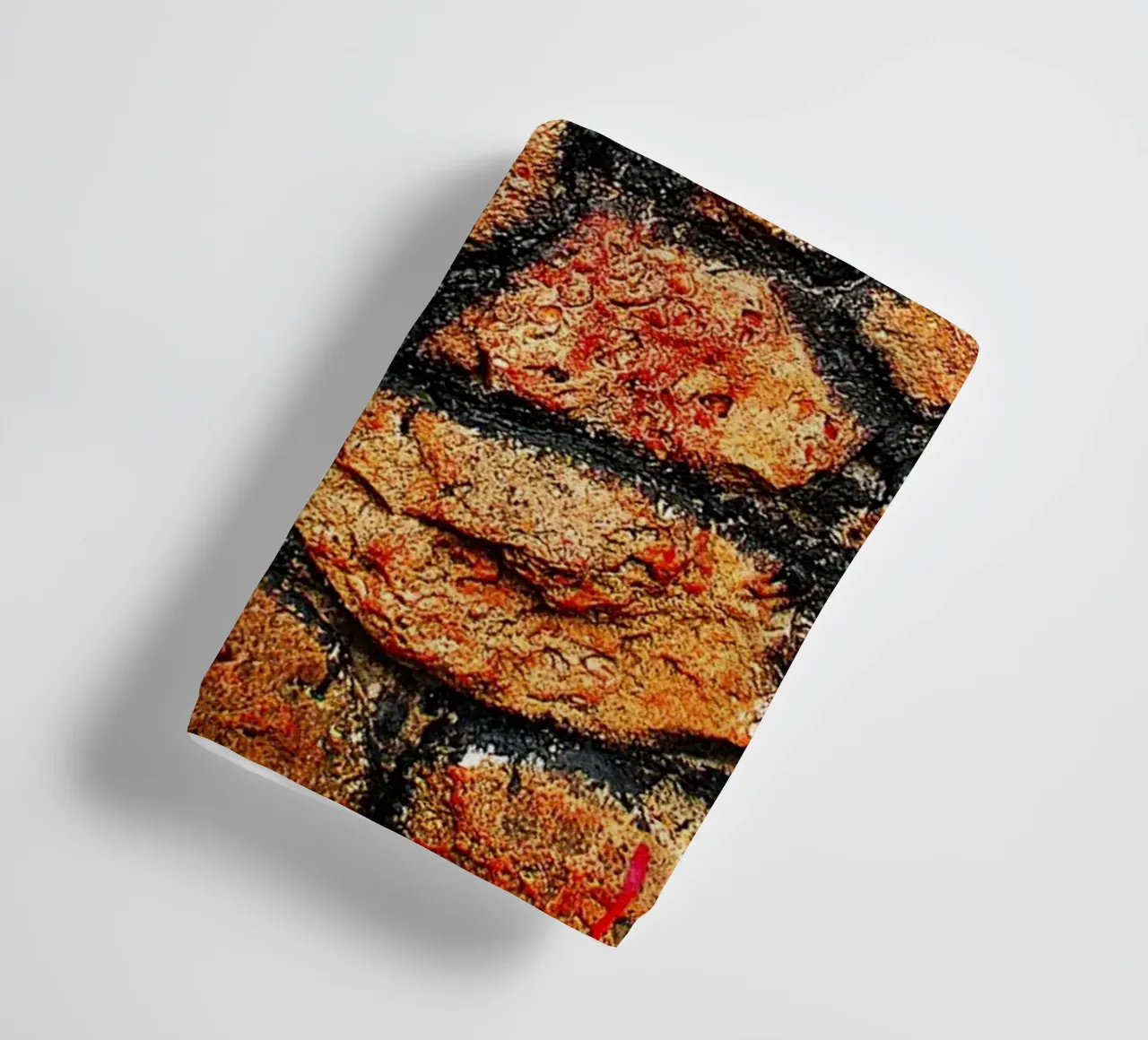 Red Stone Wall Texture – Subtle Spiral Abstract Art Print towel by jay