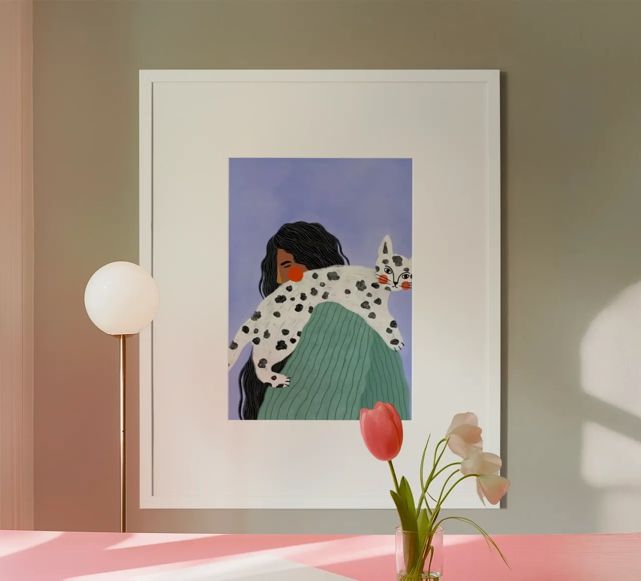 The Woman with the Cat poster da Bea Mueller