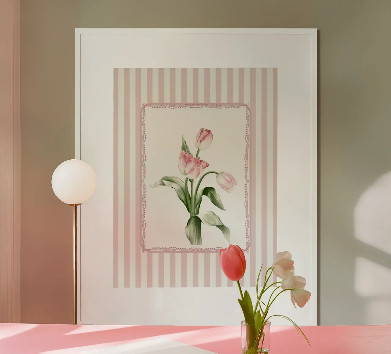 Tulipani rosa poster da IamHomeStudio