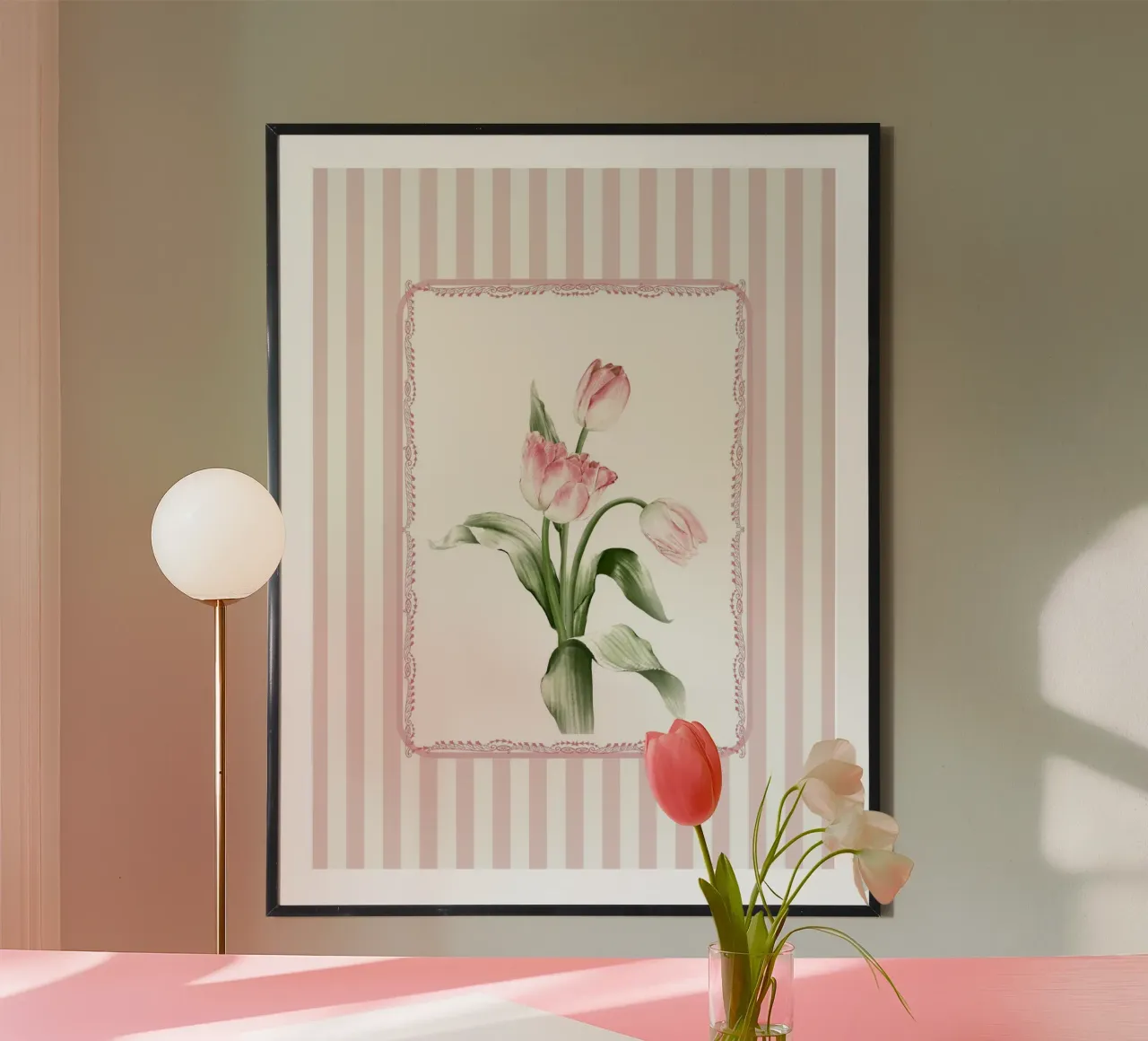 Tulipani rosa poster da IamHomeStudio