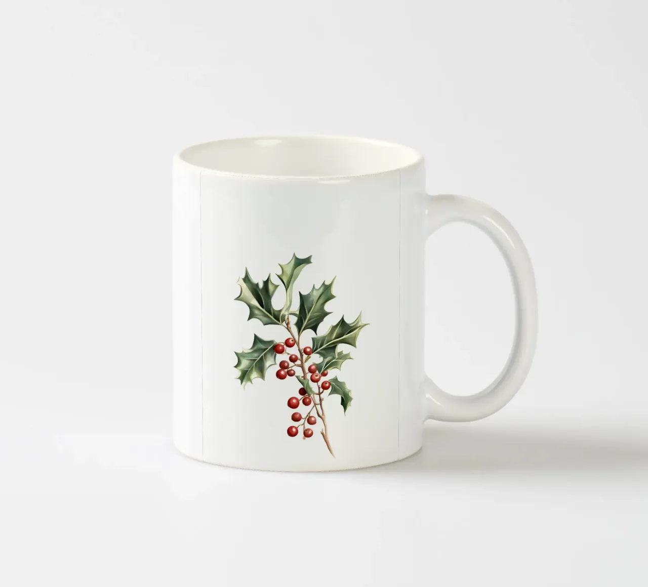 Hulst Kerstmis | Hulst Kerstmis Kunst keramische mok van Studio Vibe