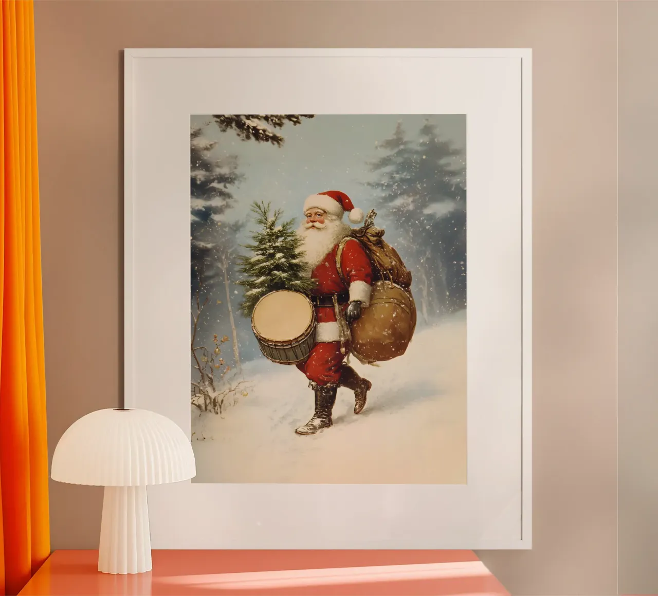 Babbo Natale d'epoca poster da Studio Vibe