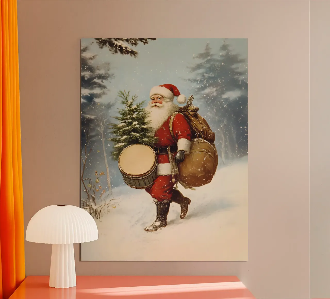 Babbo Natale d'epoca poster da Studio Vibe