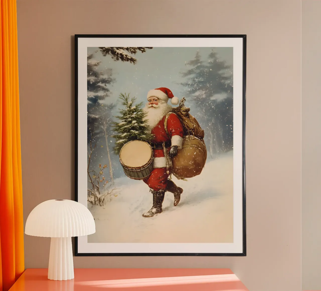Babbo Natale d'epoca poster da Studio Vibe