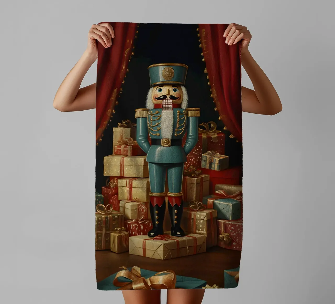 Nutcracker Classic | Christmas Nutcracker Art towel by Studio Vibe