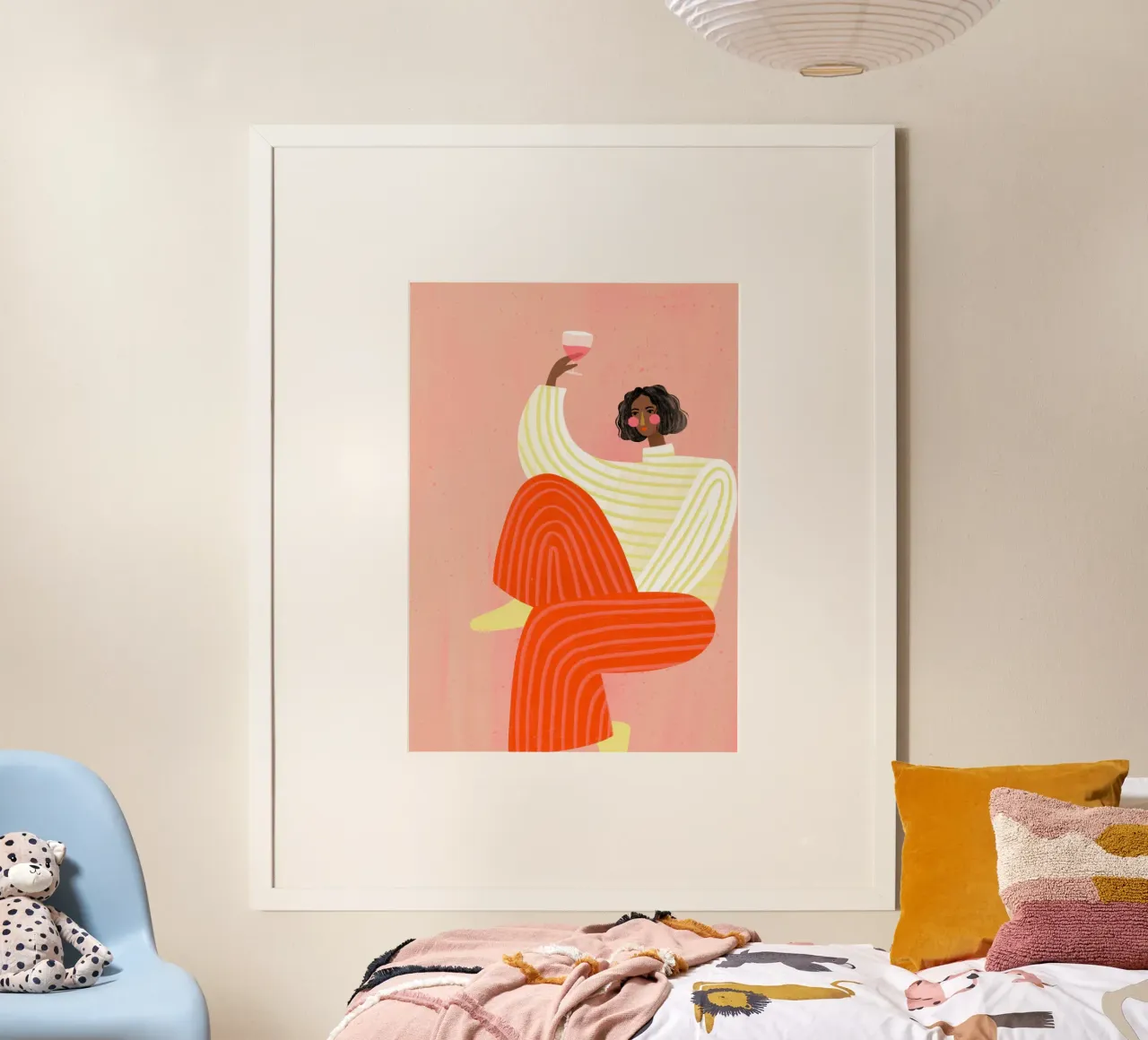 The Woman with the Glass of Wine Poster von Bea Mueller