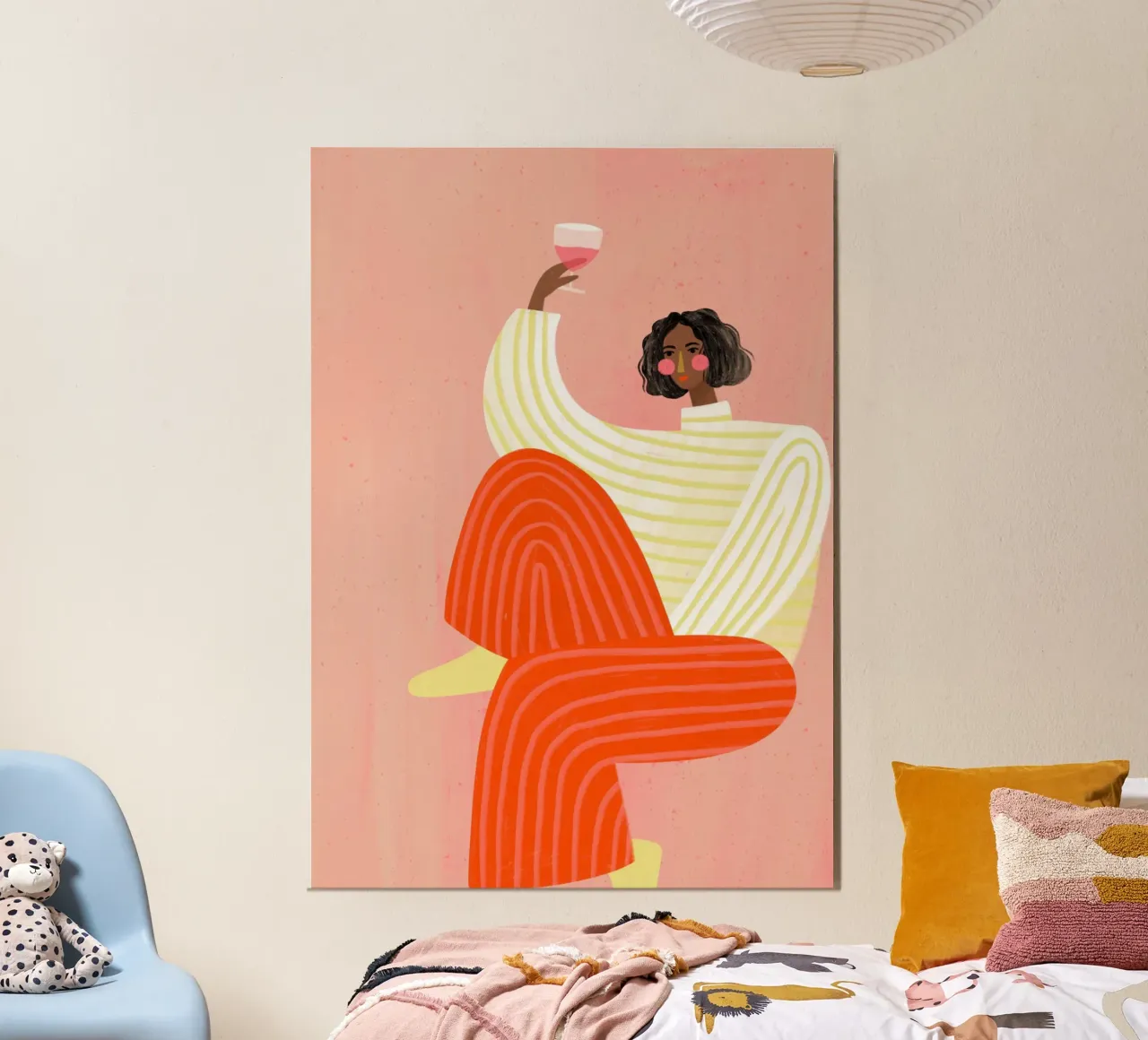 The Woman with the Glass of Wine Poster von Bea Mueller