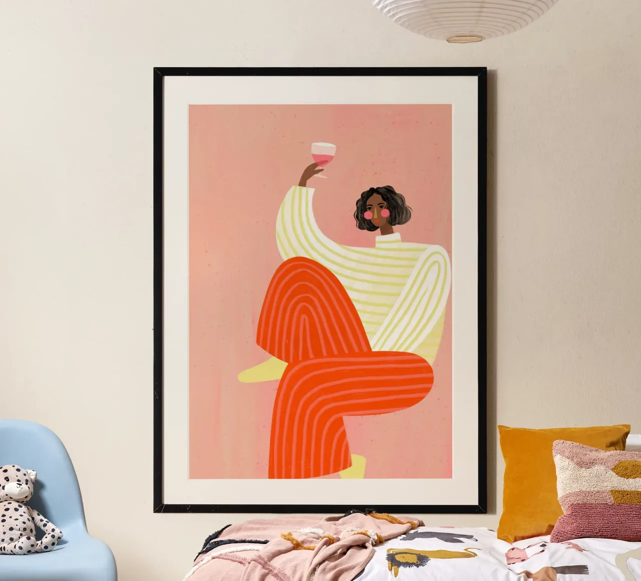 The Woman with the Glass of Wine Poster von Bea Mueller