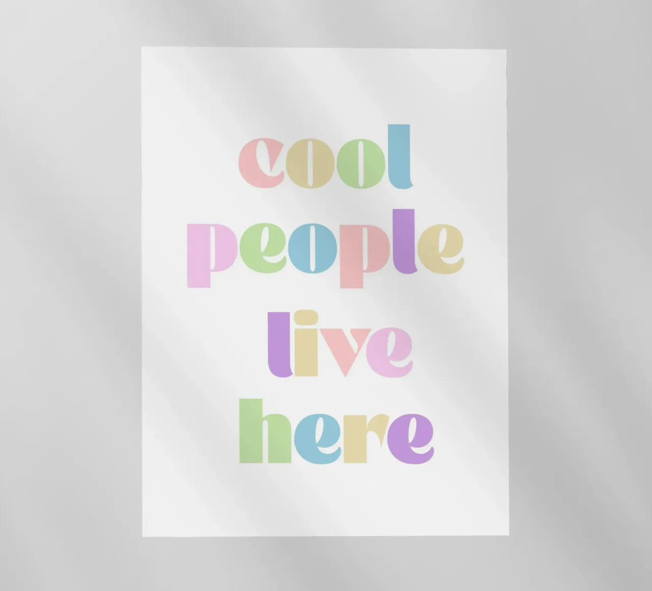 Cool people live here pellicola backlit da PinkCandyWalls