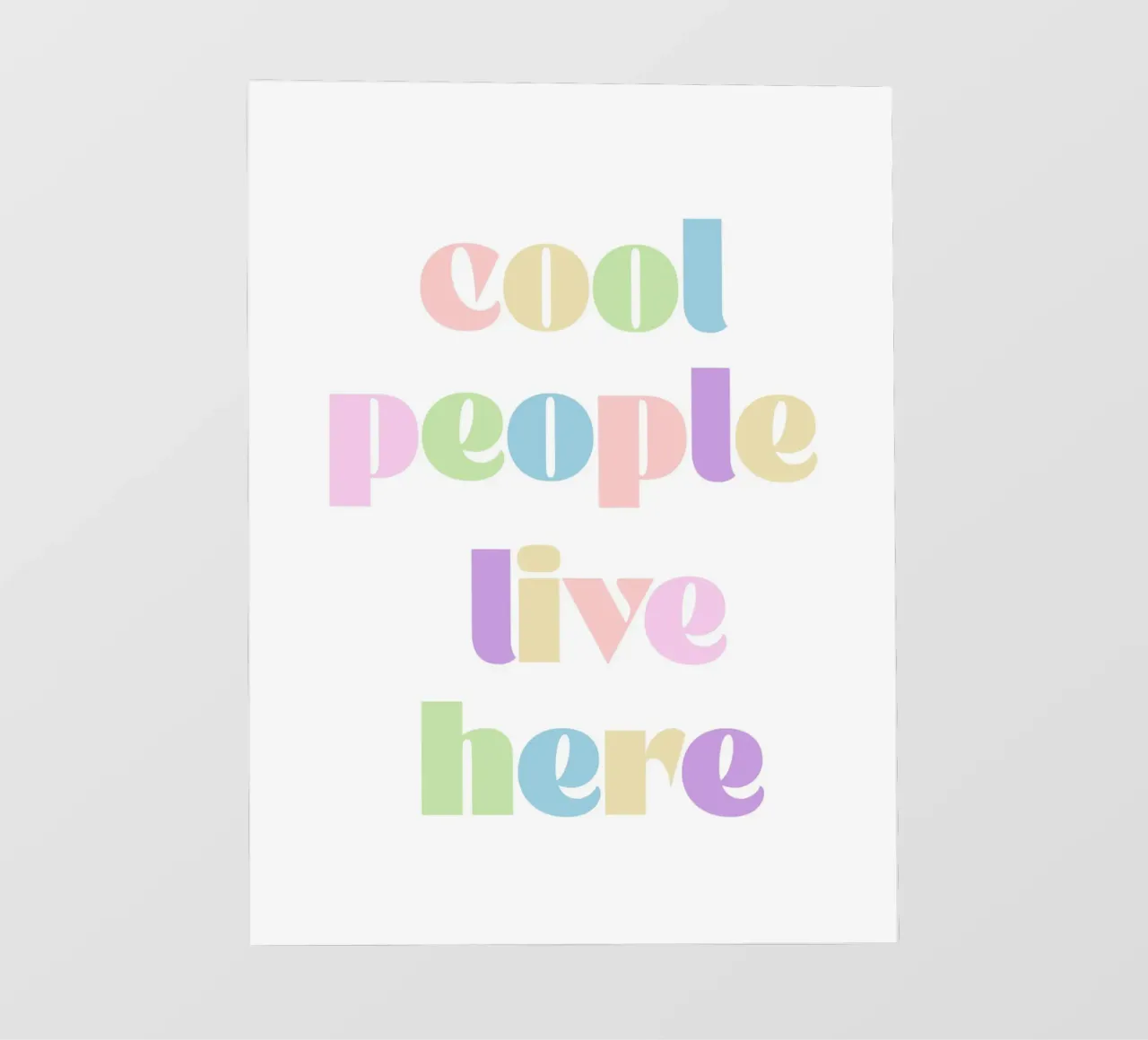 Cool people live here pellicola backlit da PinkCandyWalls
