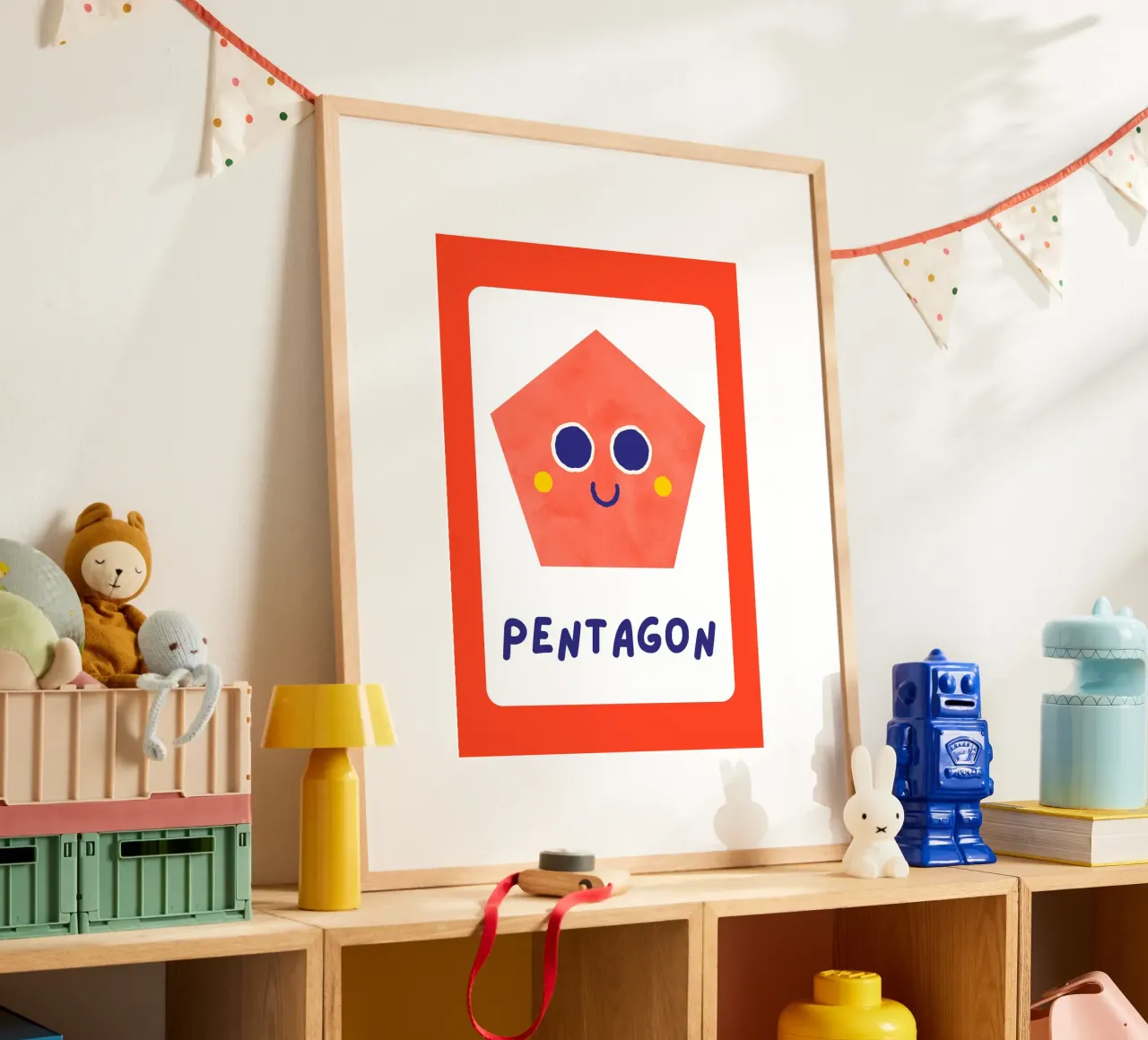 Poster a forma di pentagono - Arte per la cameretta dei bambini poster da vintagepod