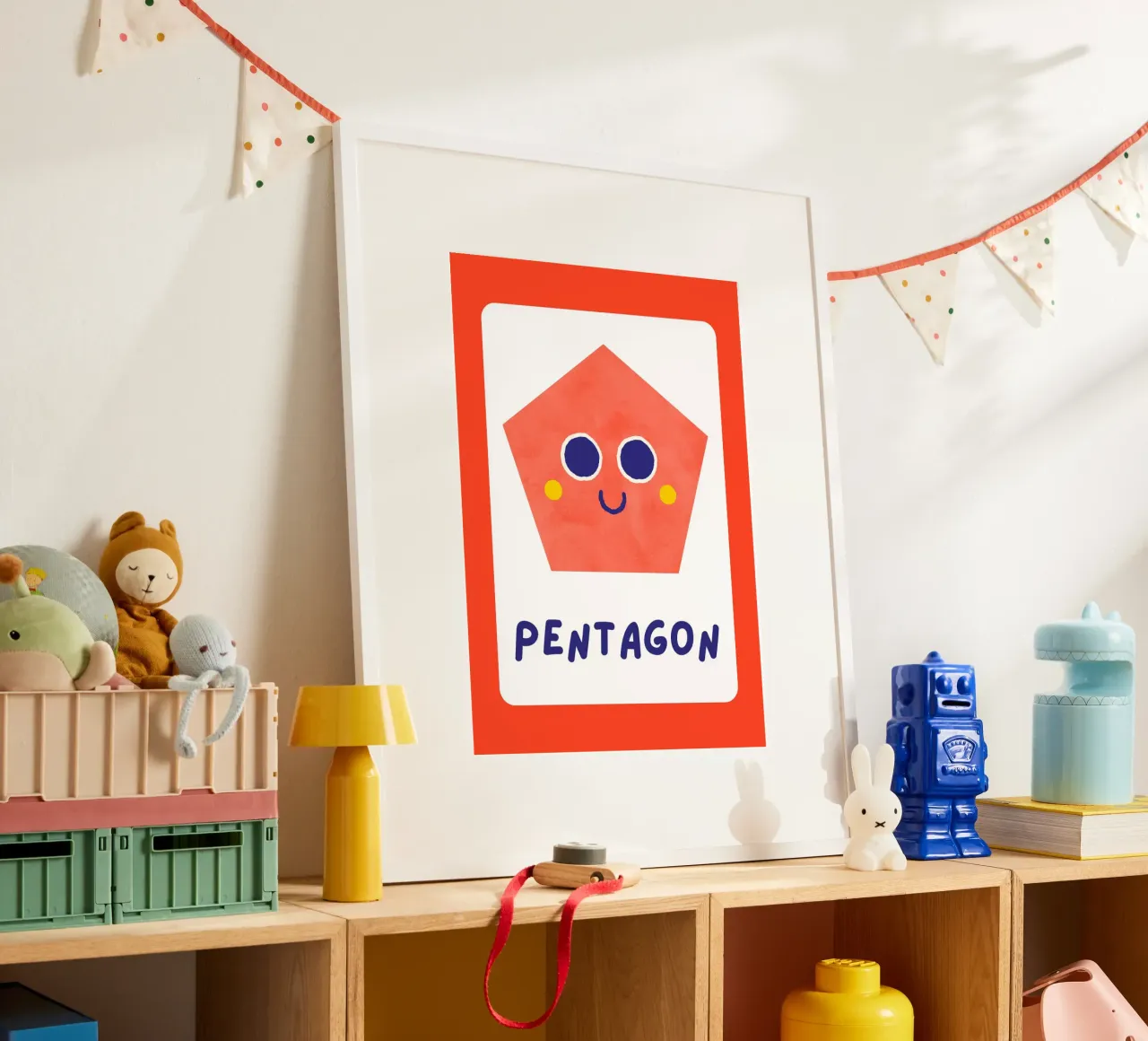 Poster a forma di pentagono - Arte per la cameretta dei bambini poster da vintagepod