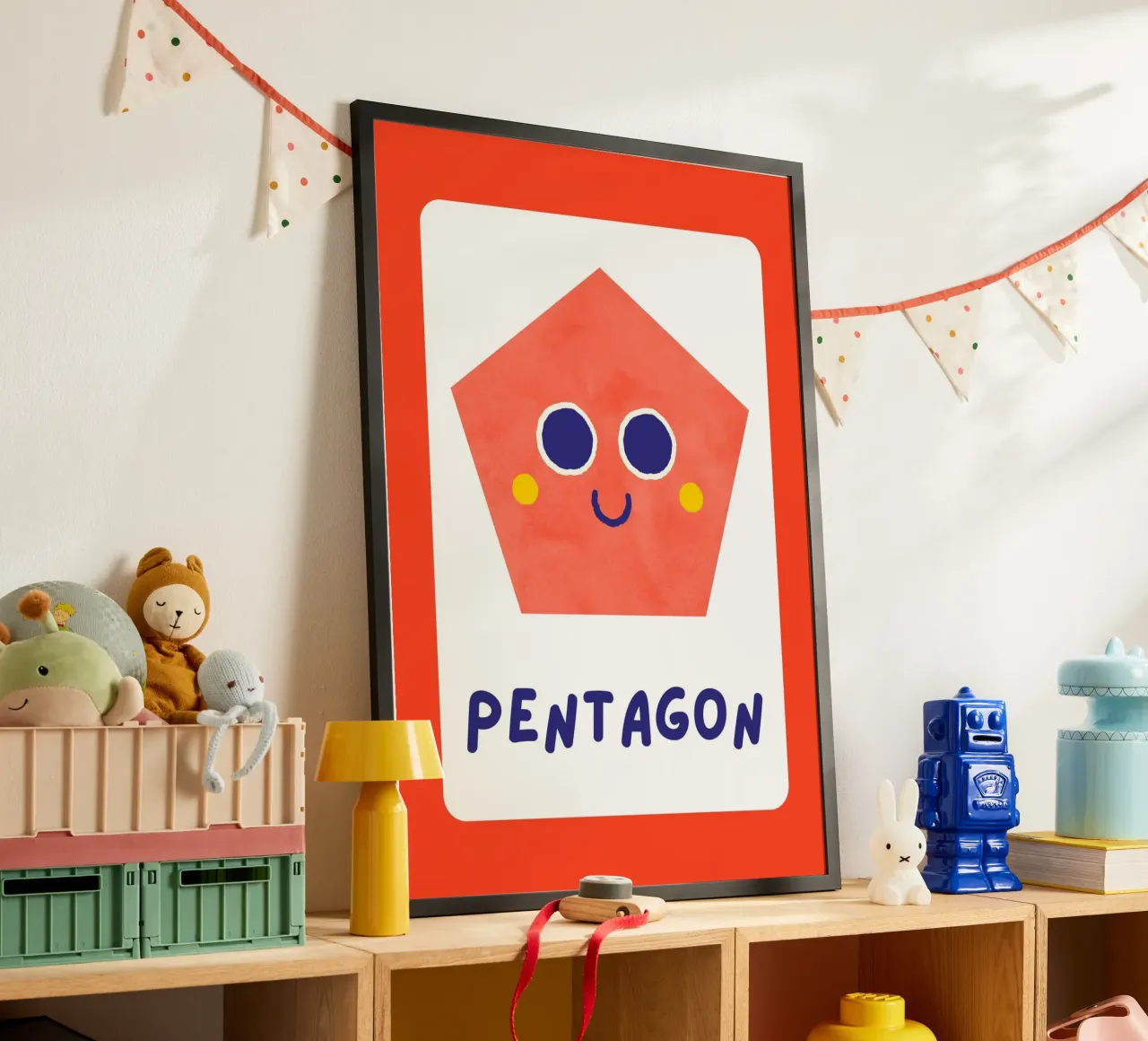 Poster a forma di pentagono - Arte per la cameretta dei bambini poster da vintagepod