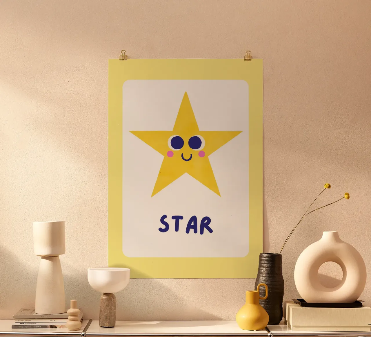 Poster a forma di stella - Arte per la cameretta dei bambini poster da vintagepod