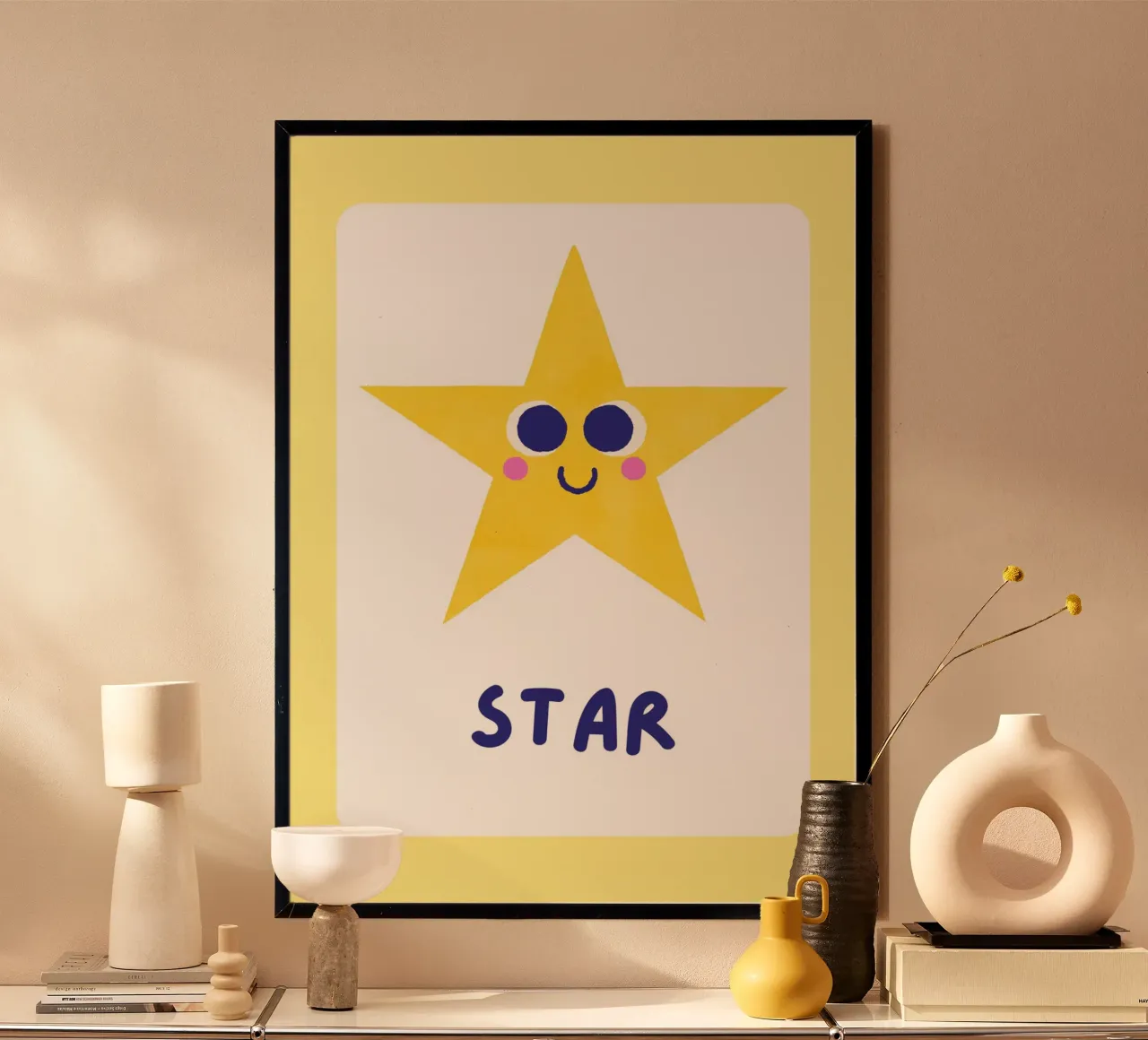 Poster a forma di stella - Arte per la cameretta dei bambini poster da vintagepod