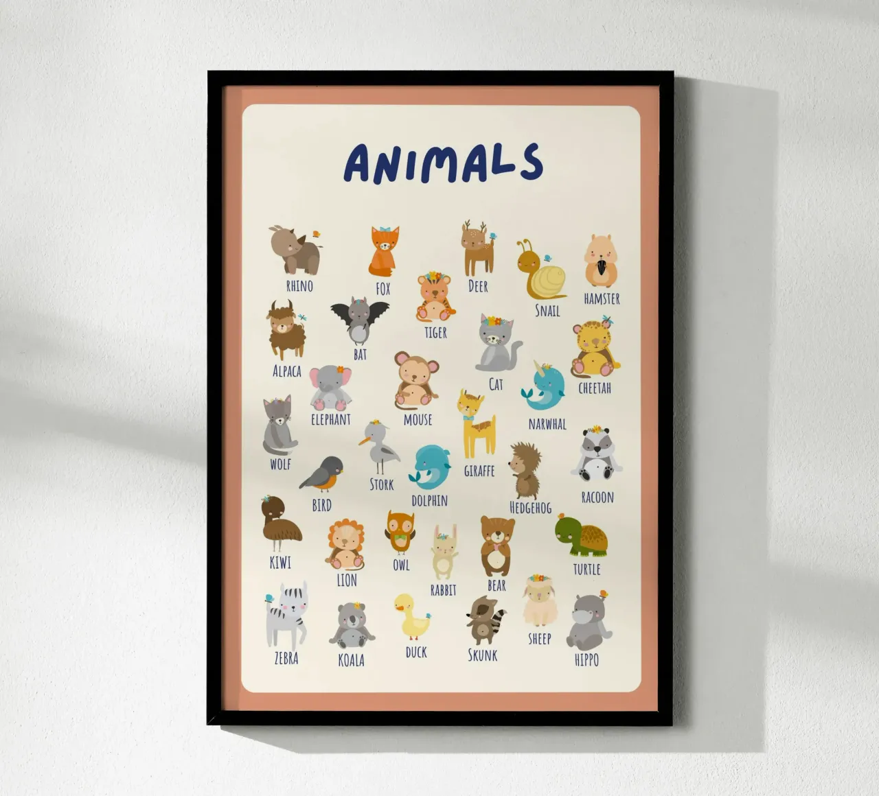Poster con animali carini - Arte murale per zoo e cameretta poster da vintagepod