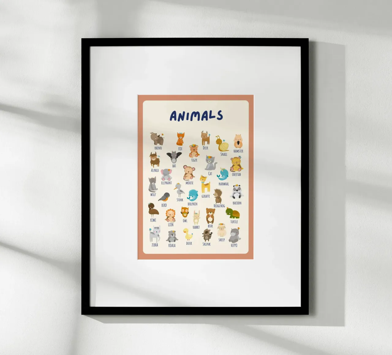 Poster con animali carini - Arte murale per zoo e cameretta poster da vintagepod
