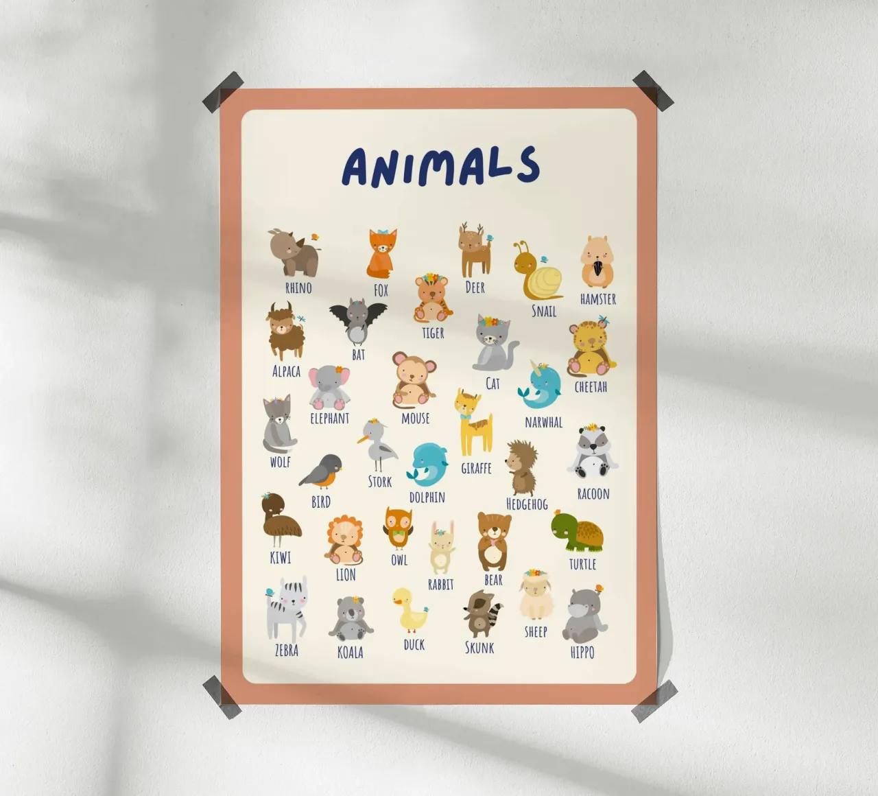 Poster con animali carini - Arte murale per zoo e cameretta poster da vintagepod