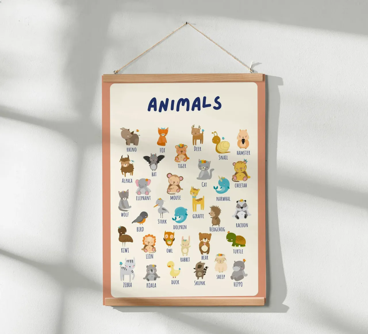 Poster con animali carini - Arte murale per zoo e cameretta poster da vintagepod
