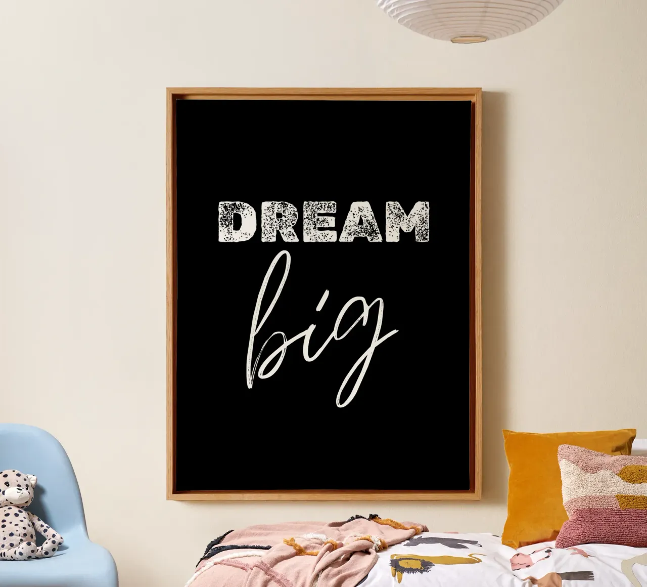 Dream big tela con Cornice a cassetta da PinkCandyWalls
