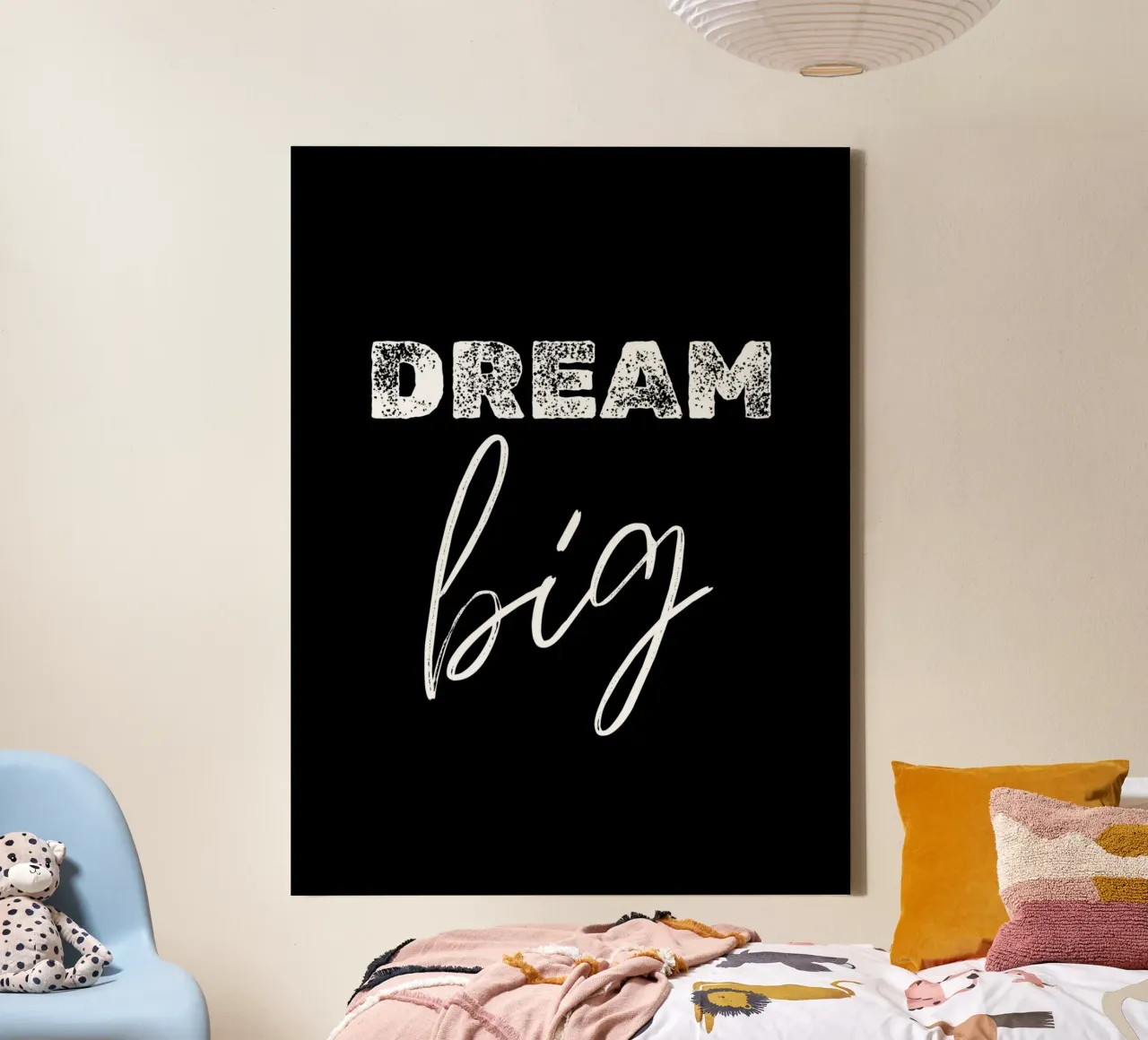 Dream big tela con Cornice a cassetta da PinkCandyWalls