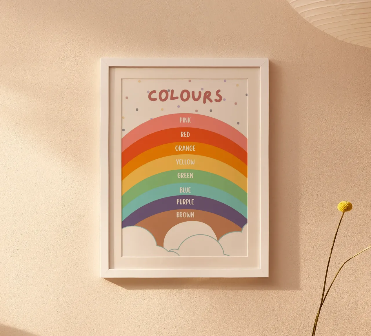 Poster con i colori dell'arcobaleno - Arte educativa per bambini poster da vintagepod