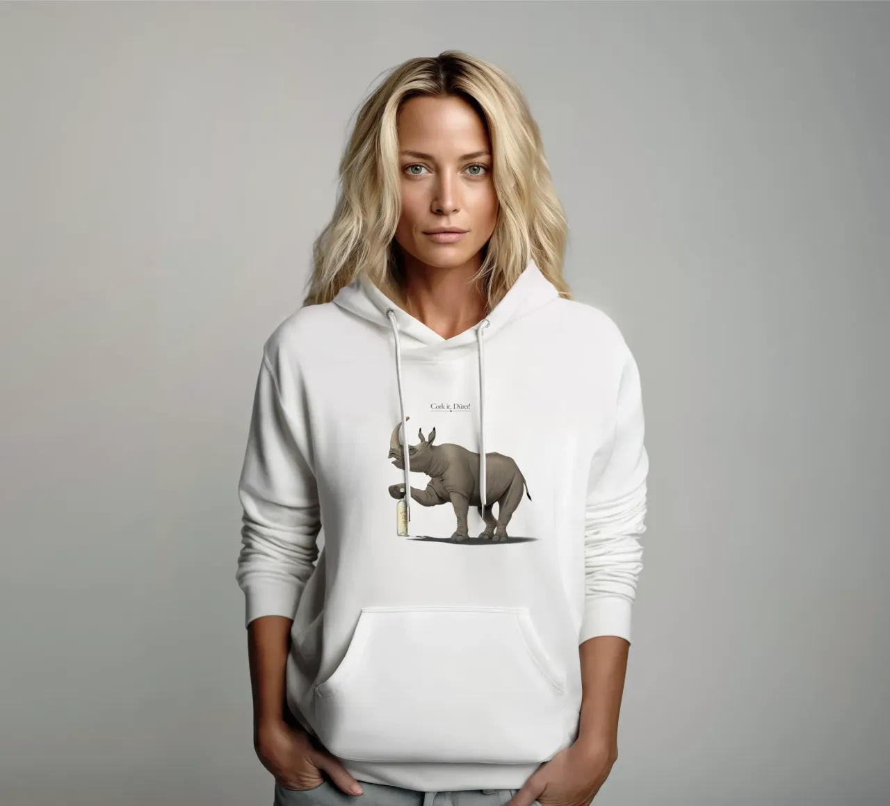 Cork it, Dürer! (Titled) felpa con cappuccio da Rob Art | Illustration