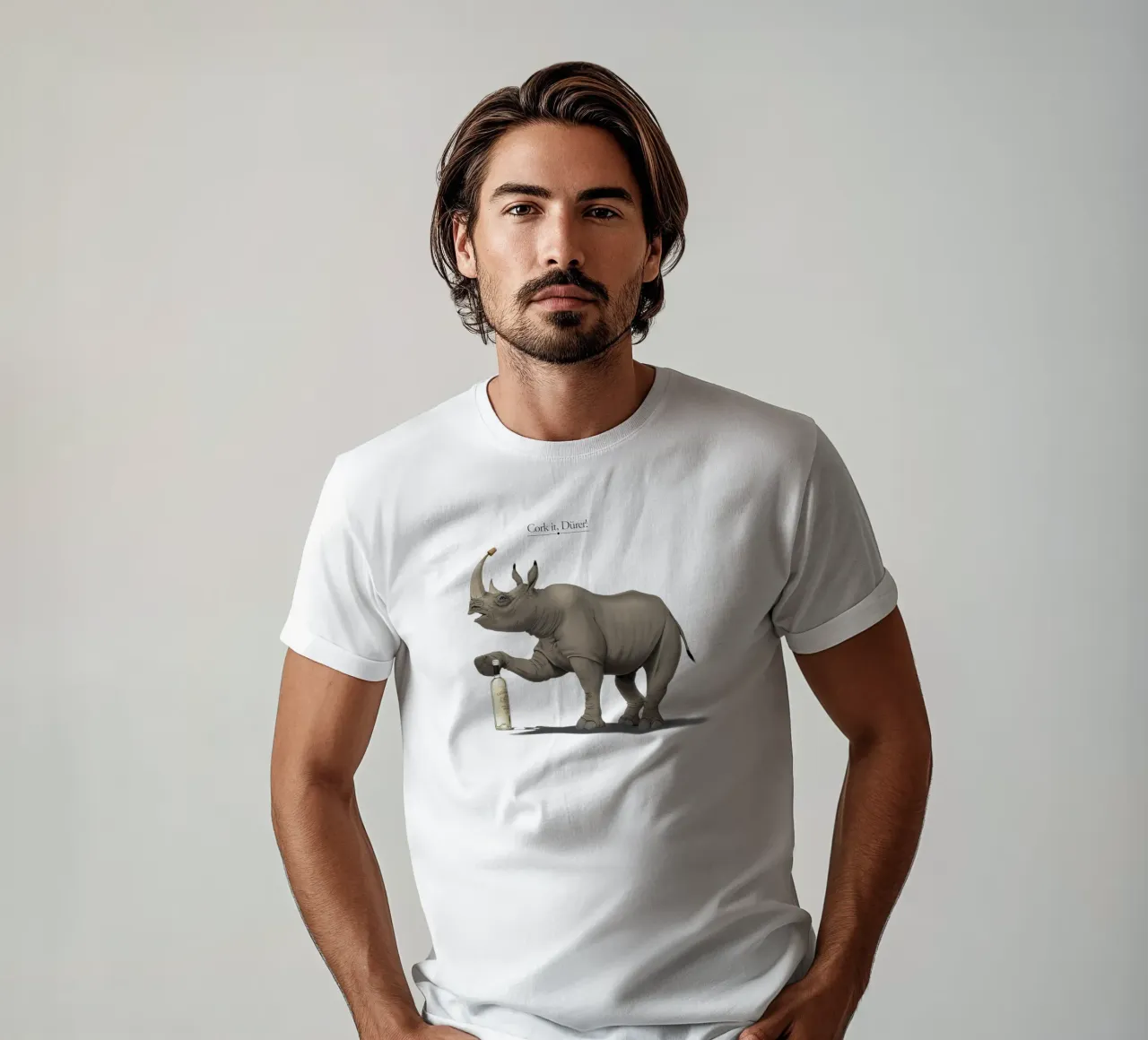 Cork it, Dürer! (Titled) t-shirt da Rob Art | Illustration