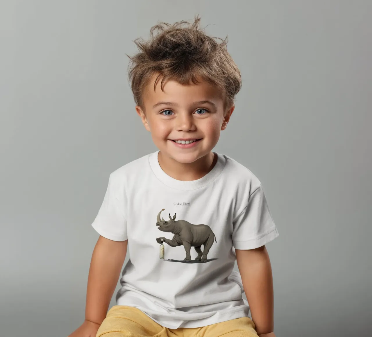 Cork it, Dürer! (Titled) t-shirt bambini da Rob Art | Illustration