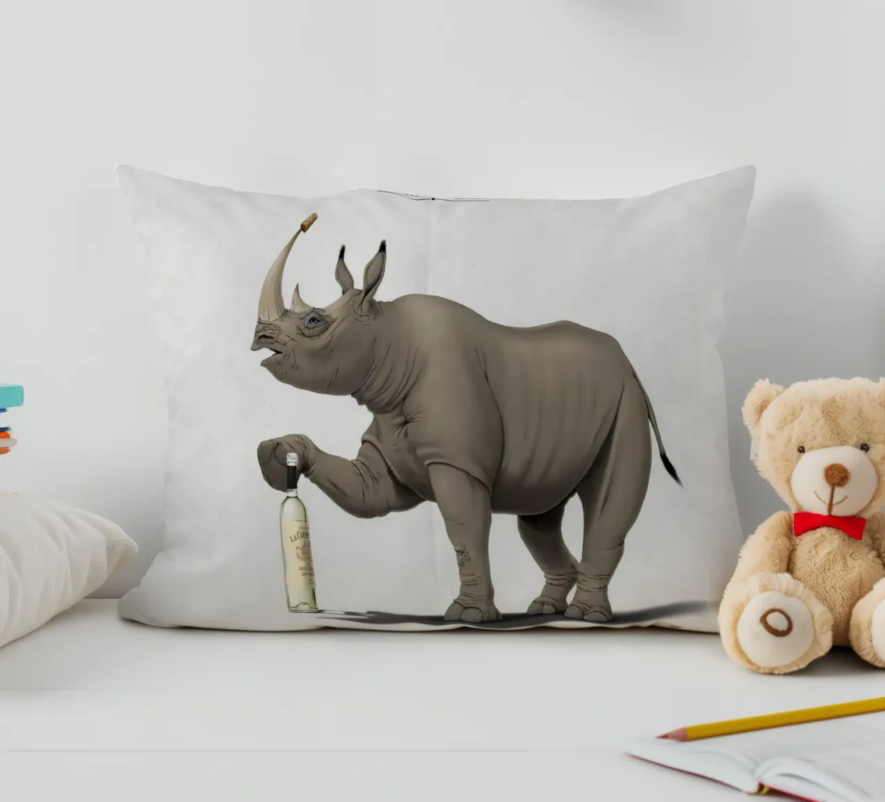 Cork it, Dürer! (Titled) cuscino da Rob Art | Illustration