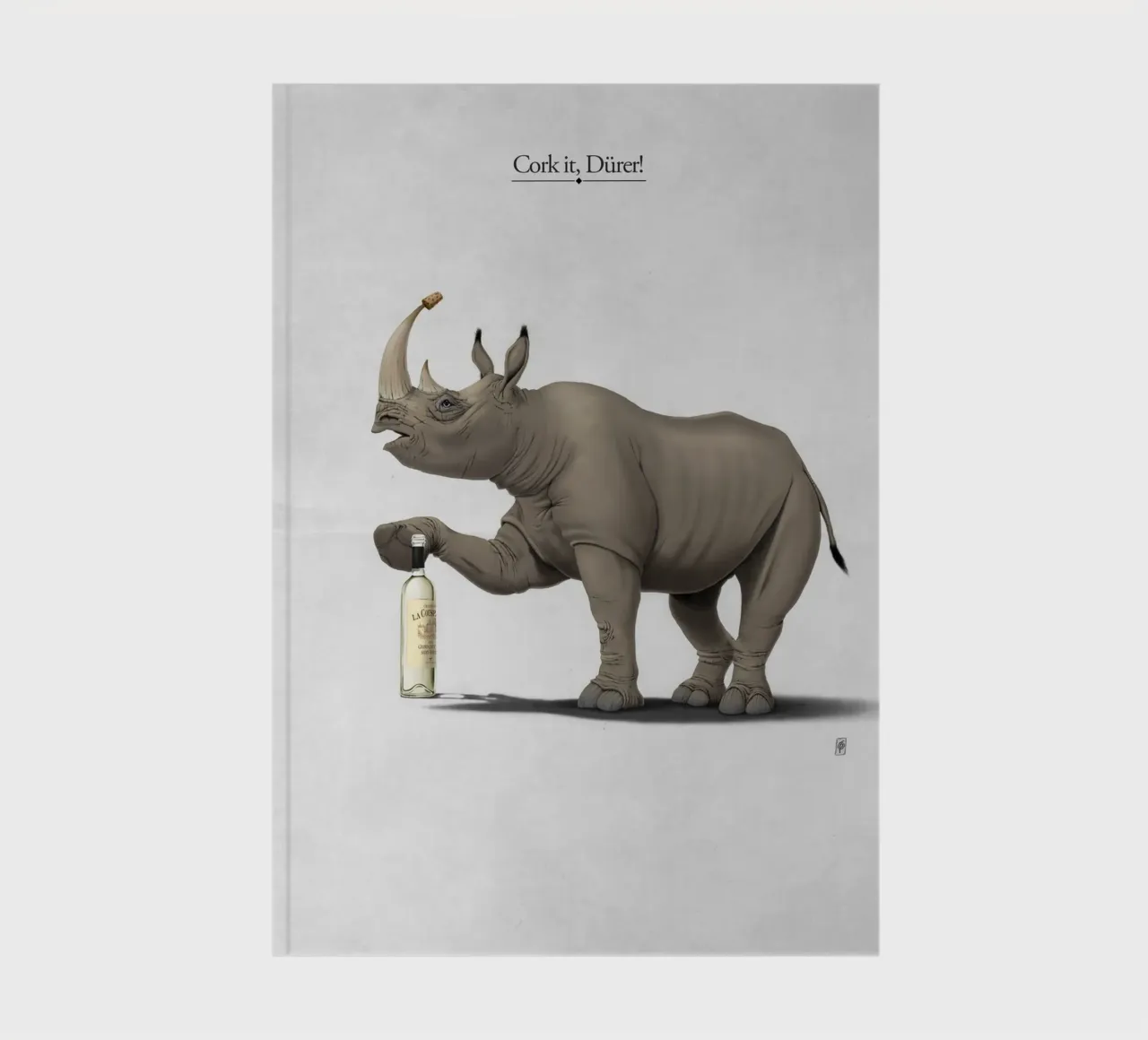Cork it, Dürer! (Titled) notebook by Rob Art | Illustration