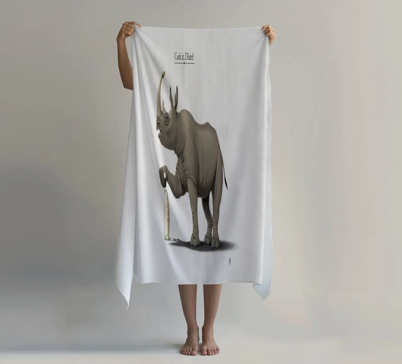 Cork it, Dürer! (Titled) telo mare da Rob Art | Illustration