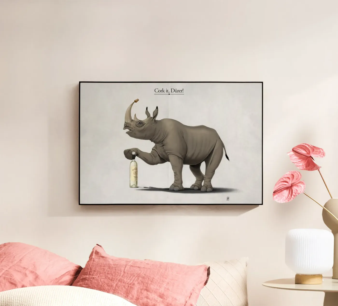 Cork it, Dürer! (Titled) plexiglass da Rob Art | Illustration