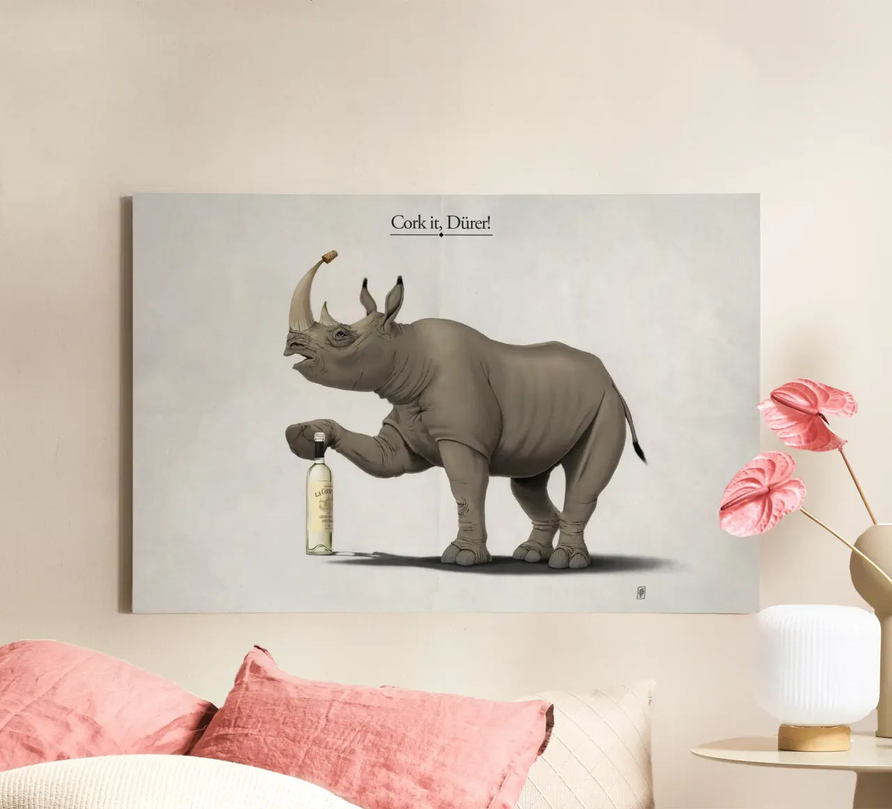 Cork it, Dürer! (Titled) tela da Rob Art | Illustration