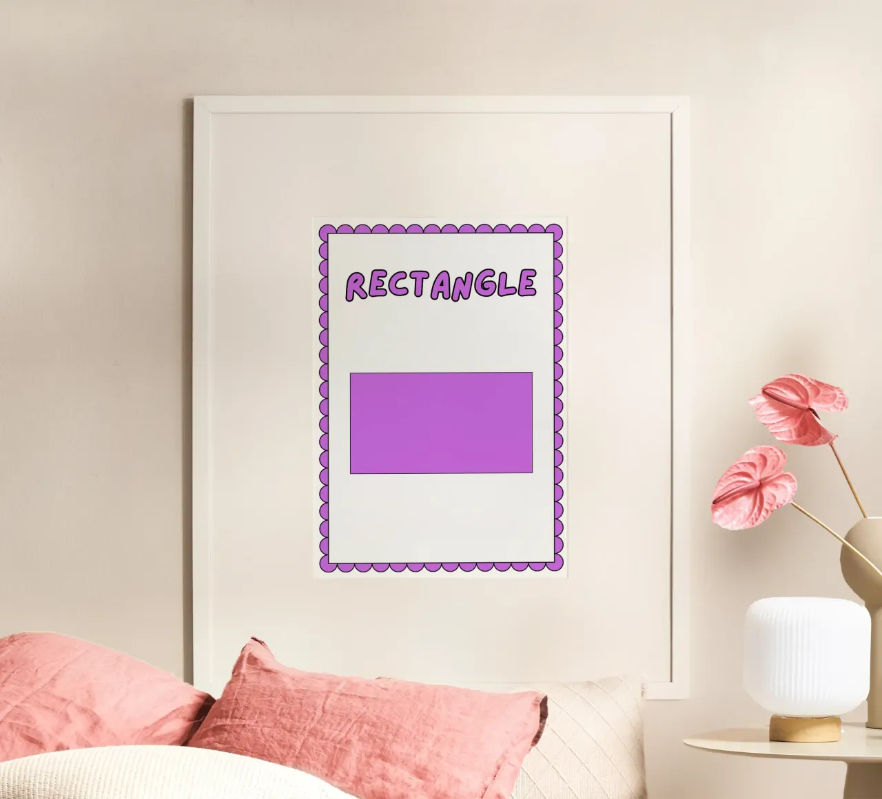 Poster a forma di rettangolo - Arte per la cameretta dei bambini poster con telaio in legno da vintagepod