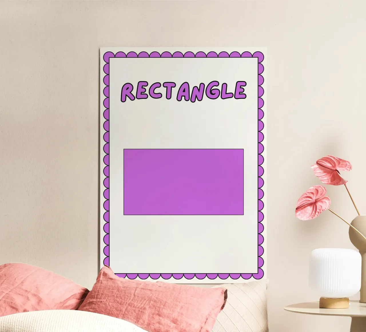 Poster a forma di rettangolo - Arte per la cameretta dei bambini poster con telaio in legno da vintagepod