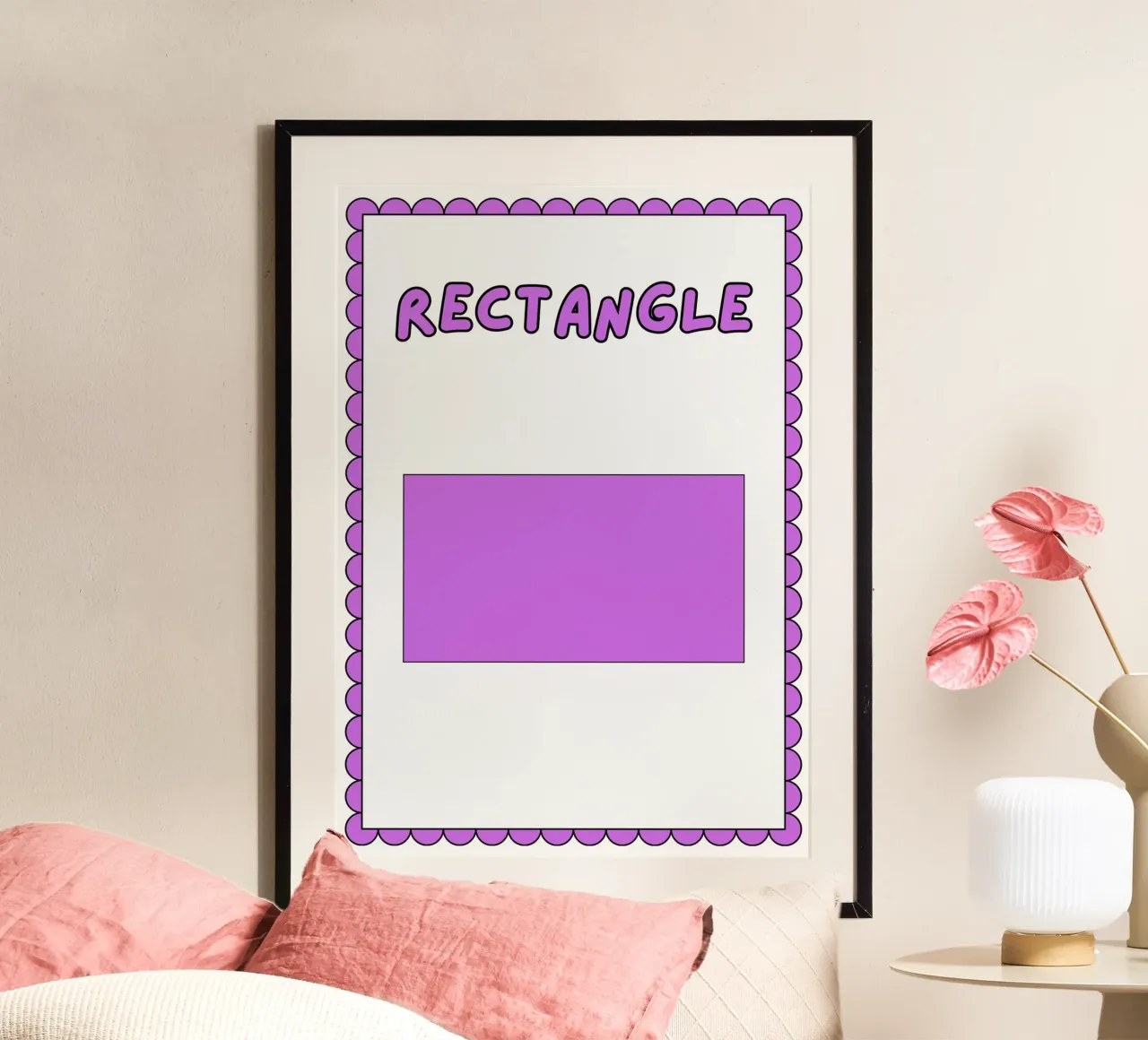 Poster a forma di rettangolo - Arte per la cameretta dei bambini poster con telaio in legno da vintagepod