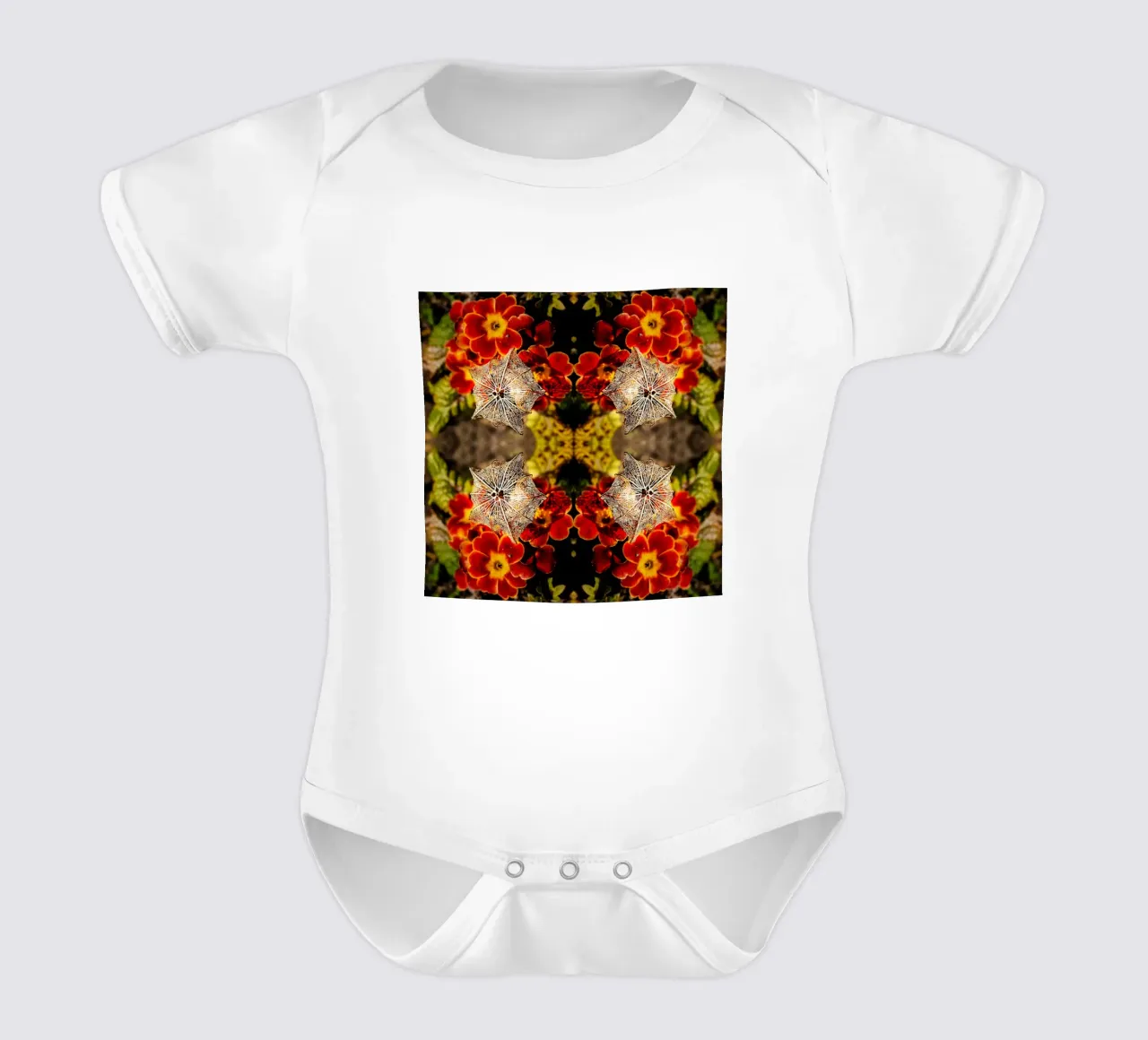 Mesmerized by your alien look – Mirroring Fine Art Print short-sleeve baby romper by jay