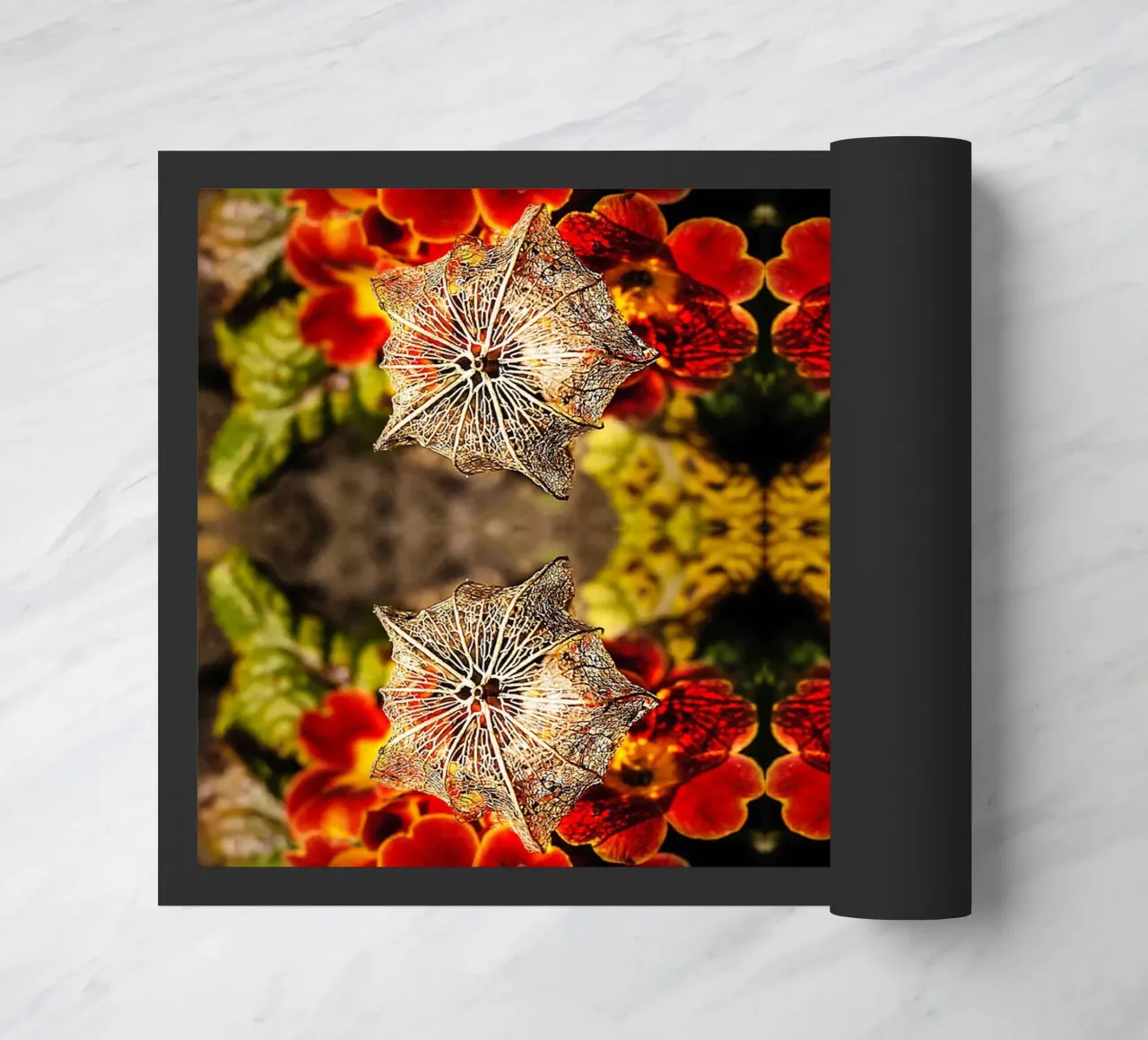 Mesmerized by your alien look – Mirroring Fine Art Print doormat by jay