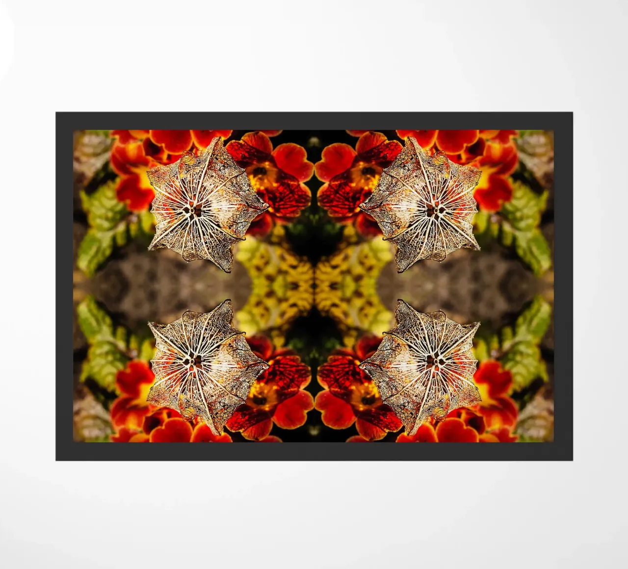 Mesmerized by your alien look – Mirroring Fine Art Print doormat by jay