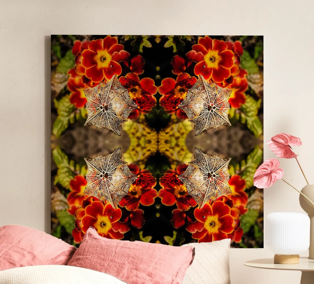 Mesmerized by your alien look – Mirroring Fine Art Print canvas with Floater frame by jay