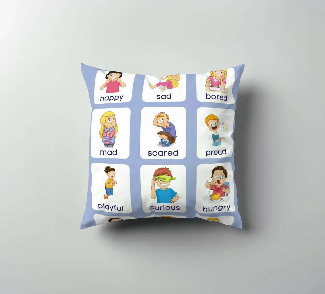 "Come ti senti?" Grafico delle emozioni per bambini cuscino da vintagepod