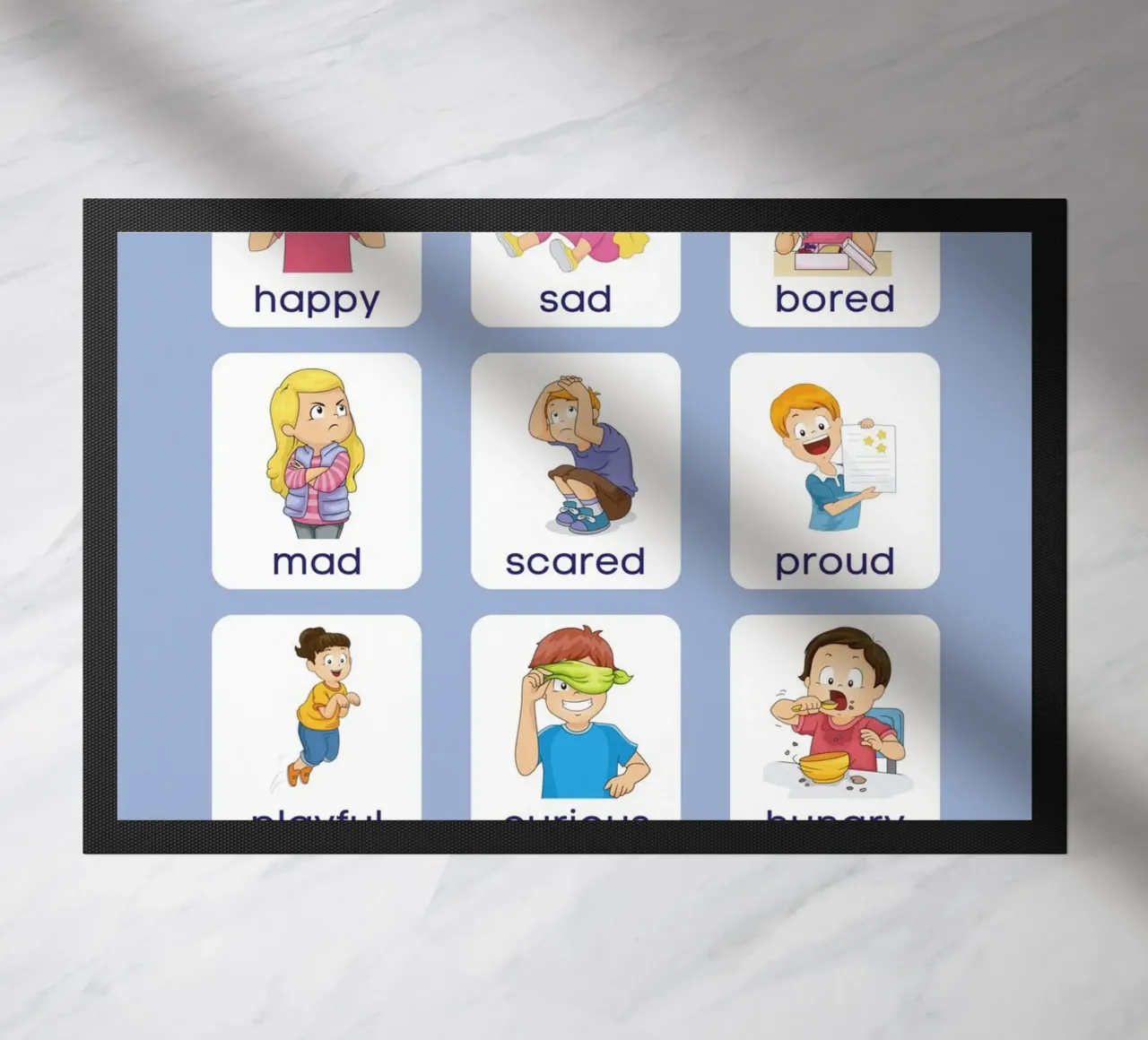 "Come ti senti?" Grafico delle emozioni per bambini zerbino da vintagepod