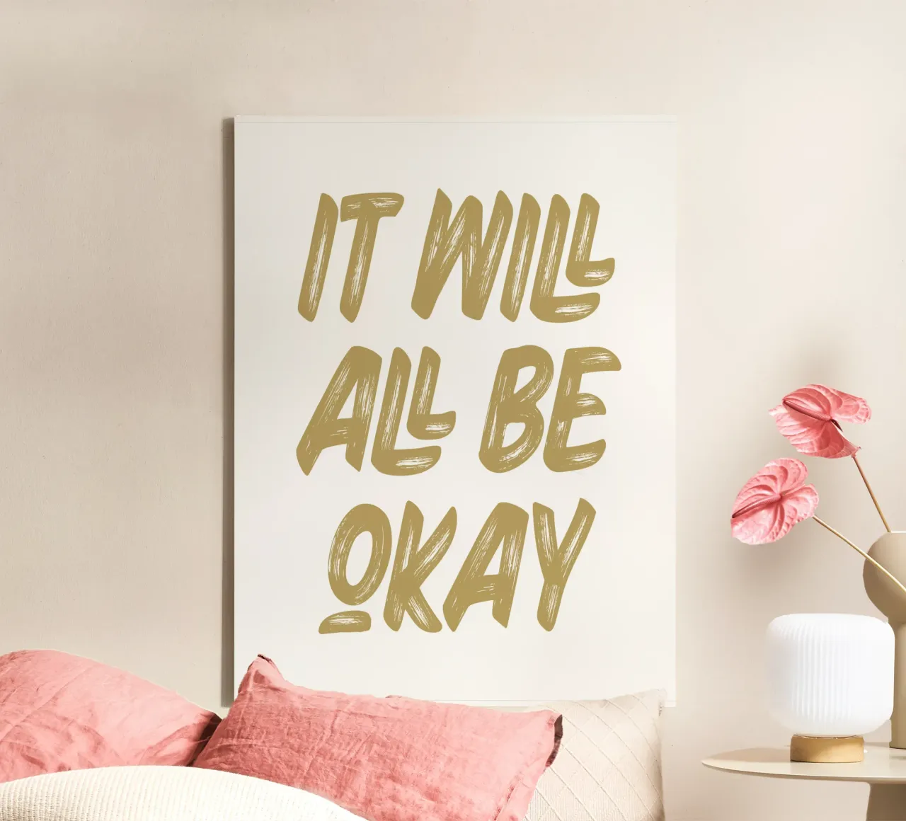 It will all be okay canvas with Floater frame by PinkCandyWalls
