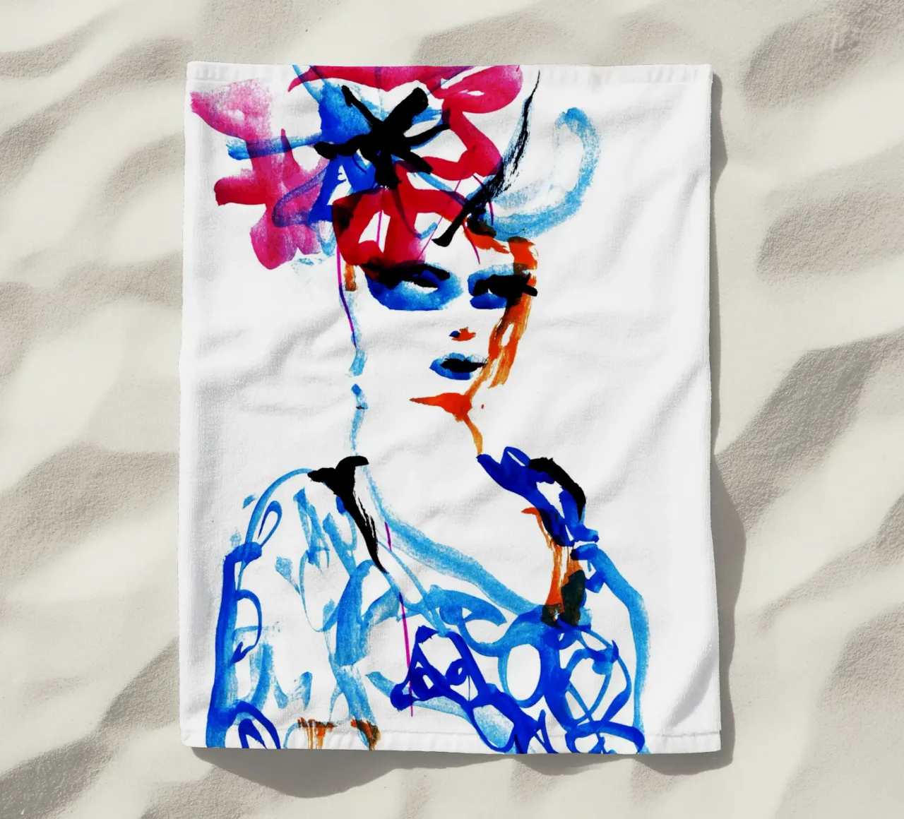 cappello a fiori telo mare da k i m