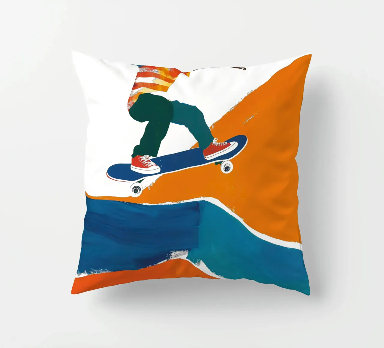 California Retro Skater Boy Vibes cuscino da Autofocus