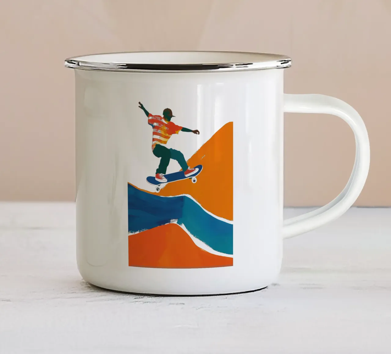 California Retro Skater Boy Vibes tazza in smalto da Autofocus