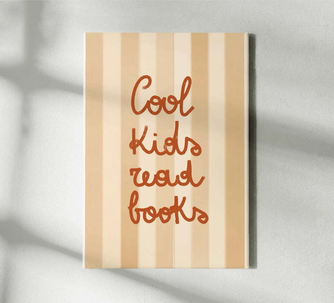 "Cool Kids Read Books" Reading Poster - Boho Art canvas with Floater frame by vintagepod