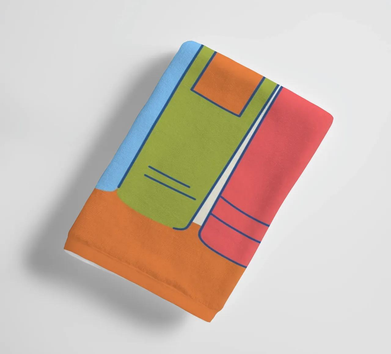 Stack of Books Colorful Minimalist Reading Wall Art towel by vintagepod